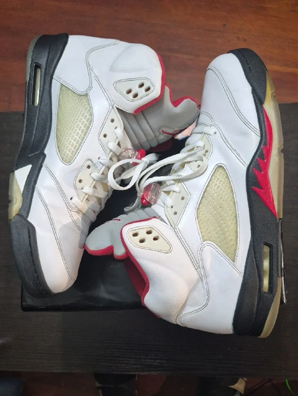SAMPLE Air Jordan 5 Retro 'Fire Red' (2013) Mens 14 EUC